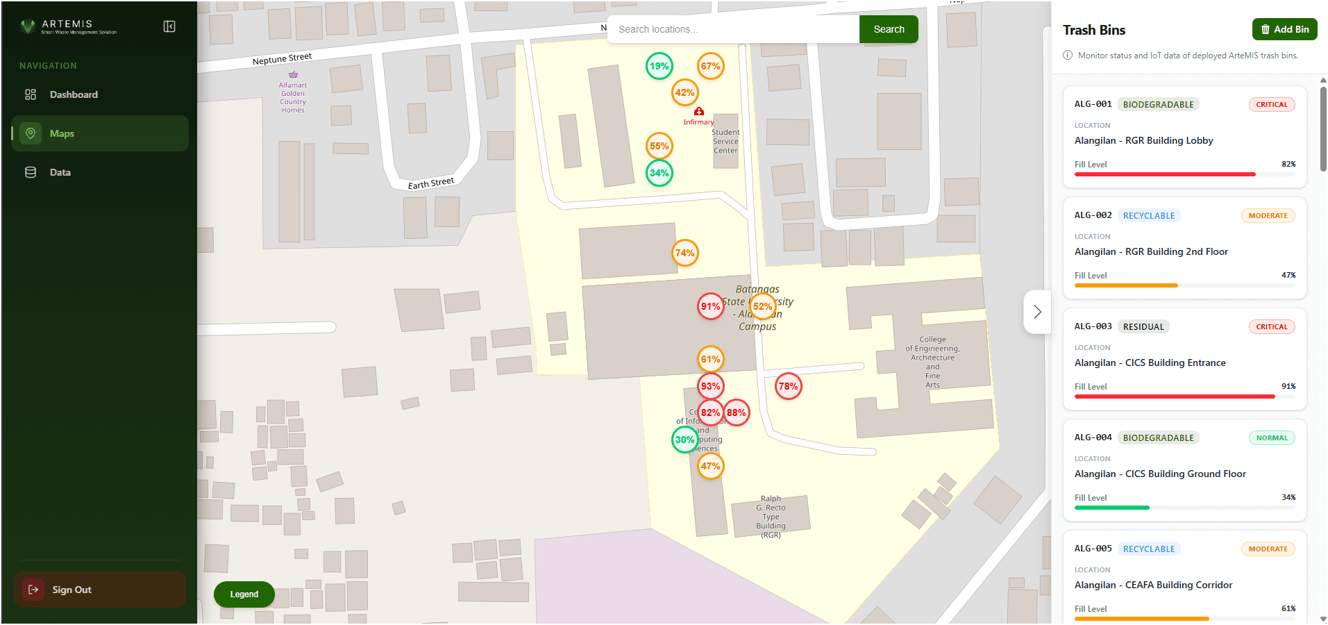 Artemis — Smart Waste Management Platform — custom software project by Real Solutions PH, Philippines — screenshot 6