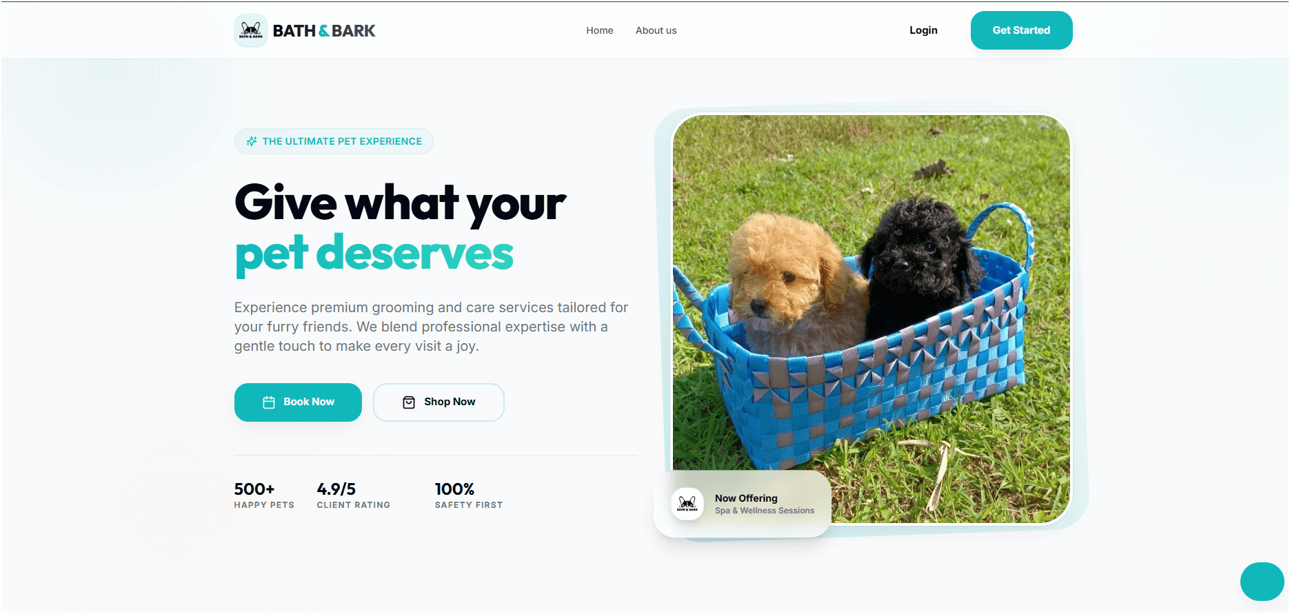 Bath & Bark — Pet Care Platform — custom software project by Real Solutions PH, Philippines — screenshot 1